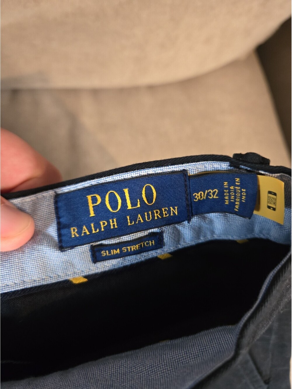 Polo Ralph Lauren Stretch Slim Fit Mens Chino Pants 30x32 Black Classic - Picture 2 of 6